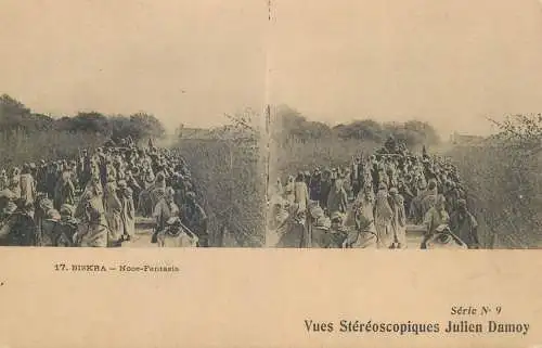 Vues Stereoscopiques Julien Damoy Algeria BISKRA Noce-Fantasia