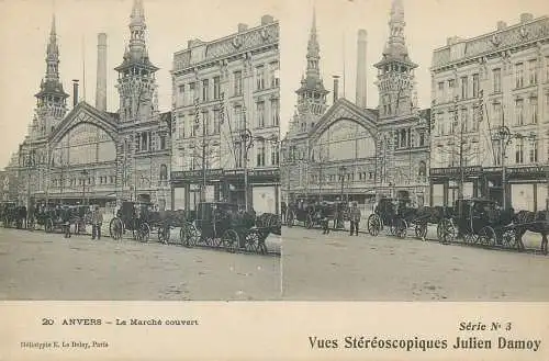 Vues Stereoscopiques Julien Damoy ANVERS la Marche couvert