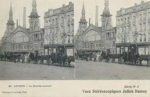 Vues Stereoscopiques Julien Damoy ANVERS la Marche couvert