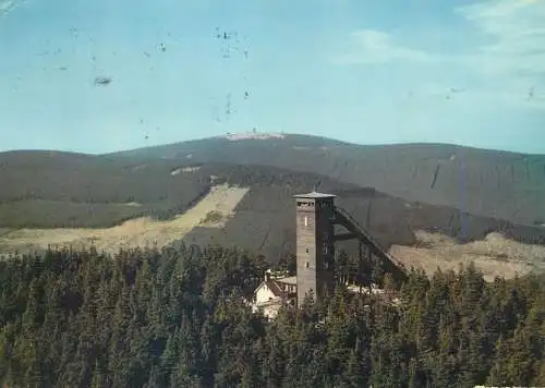 Germany Wurmbergschanze mit Aussichtsturm Wurmberggastatte Braunlage