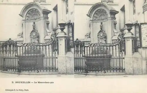 Vues Stereoscopiques Julien Damoy BRUXELLES le Manneken-pis