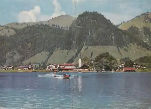 Austria Walchsee Tirol panoramic view Wasserskisport