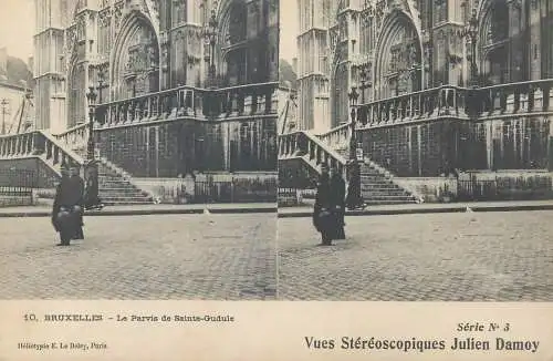 Vues Stereoscopiques Julien Damoy BRUXELLES Le pervis de Sainte Gudule