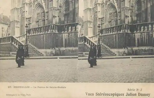 Vues Stereoscopiques Julien Damoy BRUXELLES Le pervis de Sainte Gudule