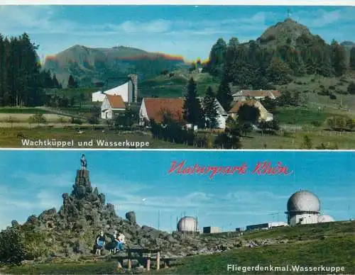 Germany Wachtkuppe und Wasserkuppe Fliegerdenkmal und Wasserkuppe Naturpark Rhin multi view