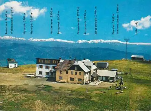 Austria Gerlitzen Gipfelhaus mit Blick auf des Nockgebiet