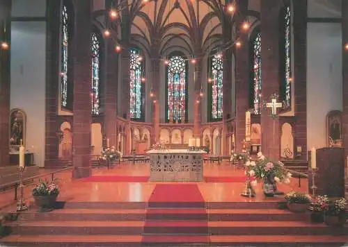Germany Wiesbaden Altarraum der Stadtpfarrkirche St Bonifatius