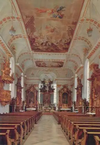 Germany Wiesensteig Innenraum der Stiftskirche St Cyriakus