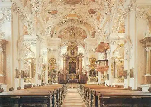 Kirche des Pramonstratenserklosters Speinshart Fresken von Bartholomeo Luchese Hochaltarbild von Antonio Triva