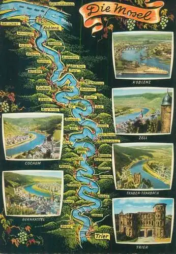 Germany Die Mosel map area multi view