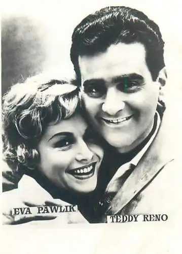 Cinema film star actors photo ca. 6 x 9 cm Eva Pawlik Teddy Reno