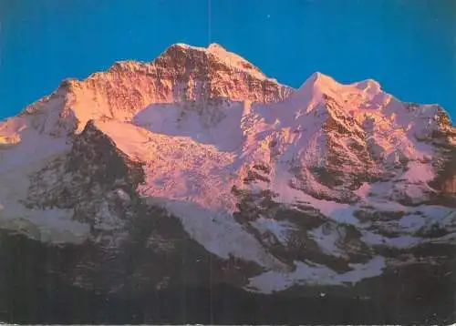 Switzerland Jungfrau Berner Oberland bei Sonnenuntergang Alpengluhn