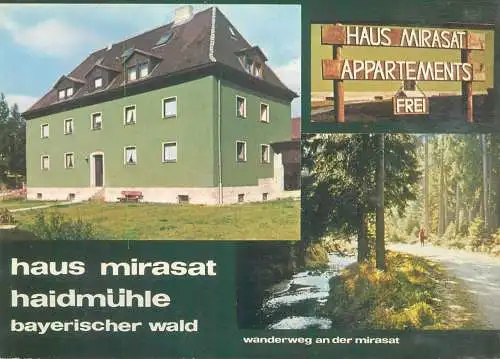 Germany Bayerische Wald Haus Mirasat Haidmuhle Wanderweg an der Mirasat multi view
