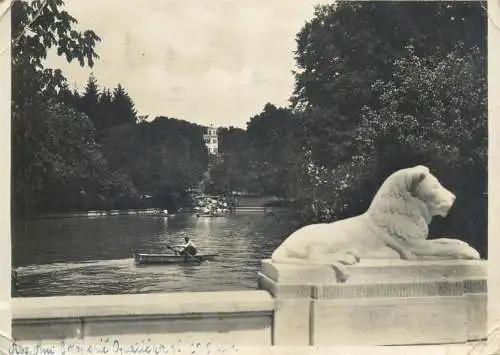 Croatia Maksimir lake lion statue boat trip