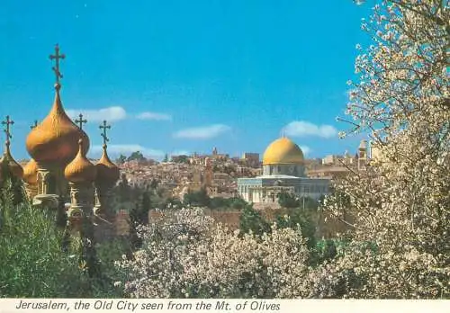 Israel Jerusalem cityscape panorama from Mount of Olives