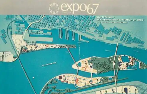 Canada Montreal World Expo 1967 Master Plan Blueprint