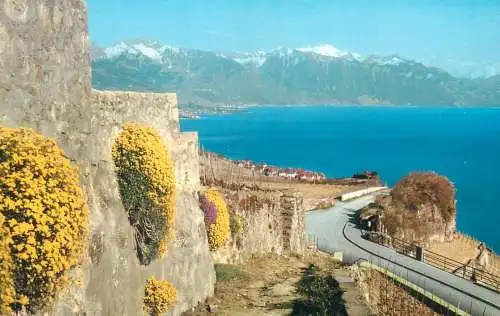 Switzerland La Corniche le Lac Leman & les Alpes