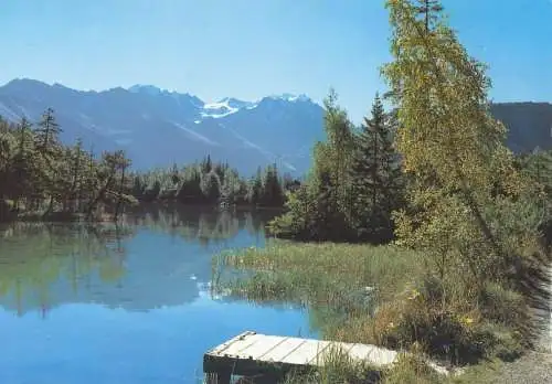 Switzerland Champex Valais autumn morning picturesque scenery