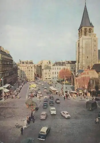 France Paris la place & eglise Saint-Germain des Pres