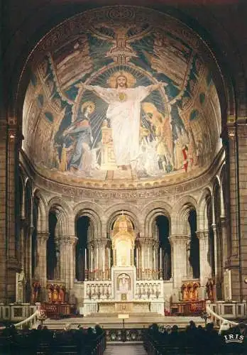 France Paris Basilique du Sacre Coeur Le choeur et la mosaique