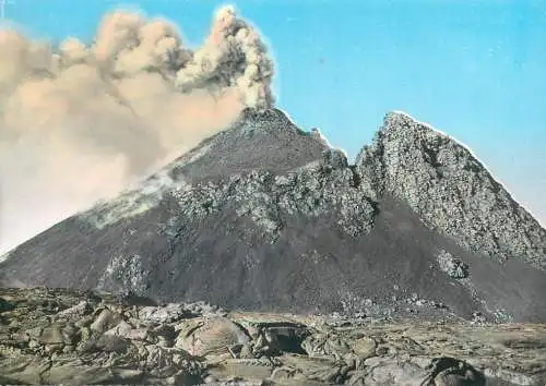 Italy Vesuvius eruption - the central cone