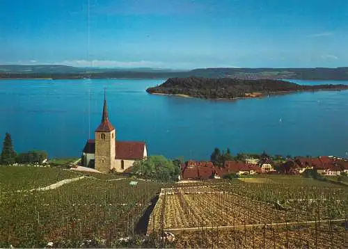 Switzerland Ligerz am Bielersee mit St Peters-Insel