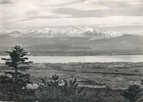 France La Route Blanche Paris-Geneve Chaine des Alpes vu des sommets du Jura