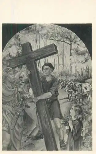 France Eglise de Trehorenteuc Morbihan Simon de Cyrenee