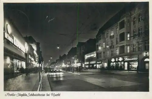 Germany Berlin Steglitz Schlossstrasse bei Nacht