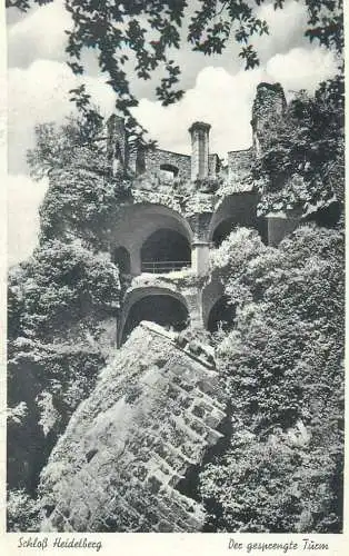 Germany Schloss Heidelberg blown tower ruins historical landmark