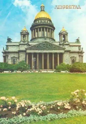 Russia Leningrad postcard St. Isaak's cathedral