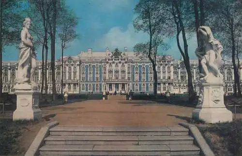 Russia Pushkin museum postcard palace entrance