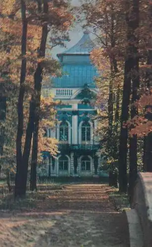 Russia Pushkin museum postcard building entrance