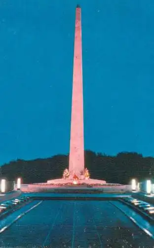 Ukraine Kiev postcard column monument night