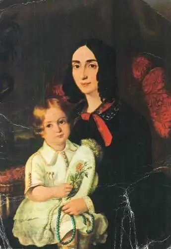 Anica Manu with her child Rosenthal Constantin Daniel painting