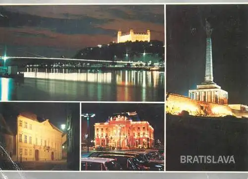 Slovakia Bratislava several nocturnal views