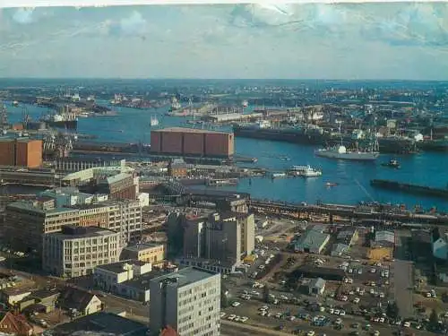 Germany Hamburg harbour panoramic view
