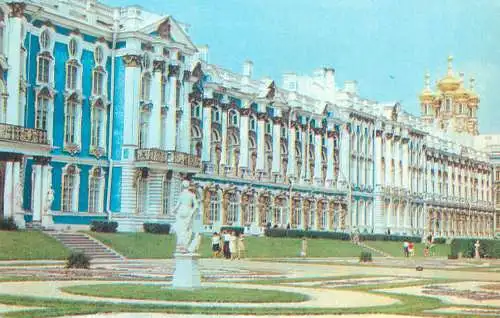 Russia Leningrad postcard 1979 castle palace facade