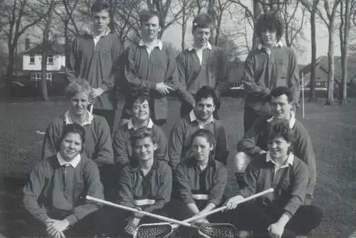 Postcard University of Bradford lacrosse club 1989 group photo
