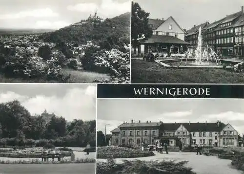 Postcard Germany Nikolaiplatz Bahnhof Wernigerode