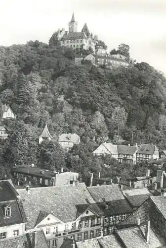 Postcard Germany Wernigerode am Harz blick zum schloss