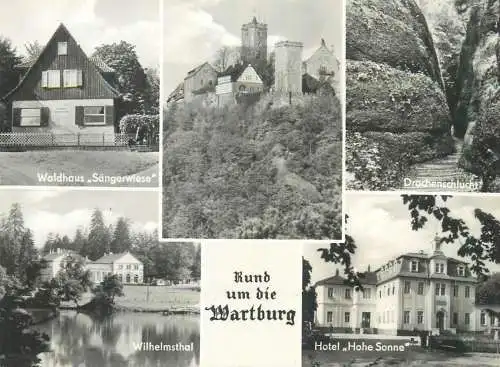 Postcard Germany Rund um die Wartburg multi view