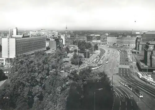 Postcard Germany Messestadt Leipzig aerial