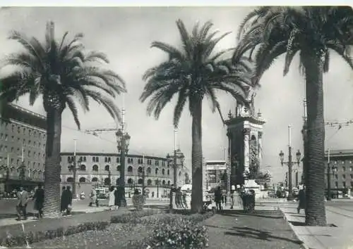 Spain Barcelona Plaza de Espana partial view