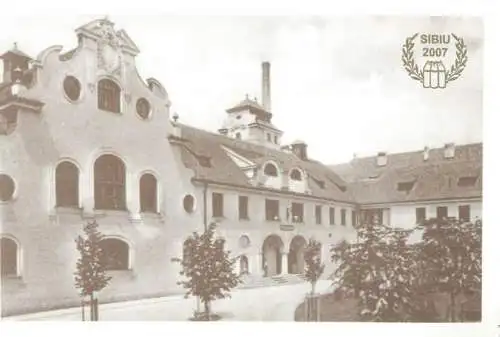 Romania repro vintage 1910 postcard Sibiu Baia Populara a orasului aspect exeterior . Curtea interioara