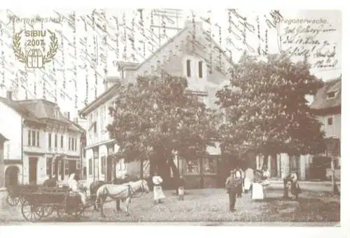 Romania repro vintage 1930 postcard Sibiu Casa Dragoner/Dragonilor