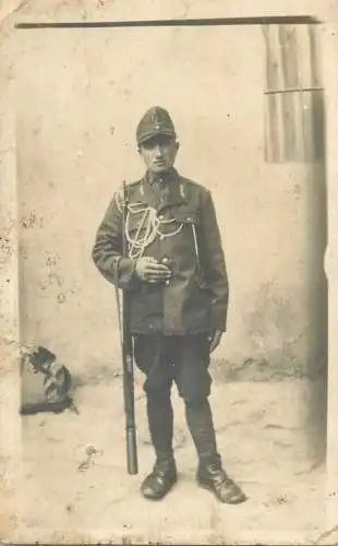 Social History soldier in uniform portrait photo