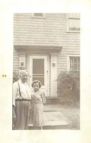 Social History family types and scenes grandfather and niece 1945 photo