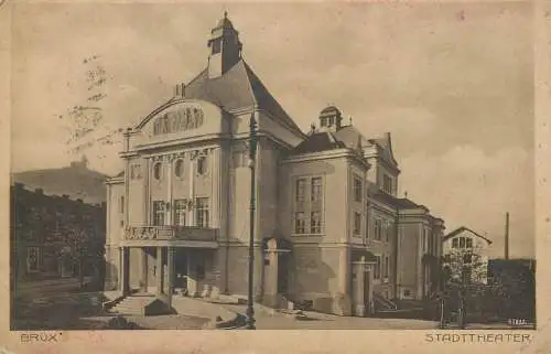 Postcard Austria Brux stadttheater
