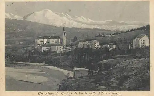 Postcard Italy un saluto da Cadola di Ponte nelle Alpi